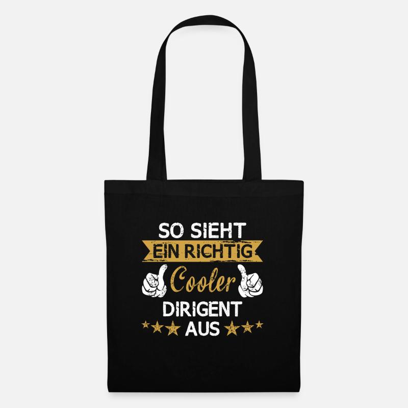 Chor Chorleiter Dirigent Dirigieren Spruch - Stoffbeutel - Schwarz