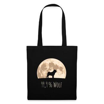 Pug 99% Wolf Moon Dog Dog Design - Tote Bag - black - Front