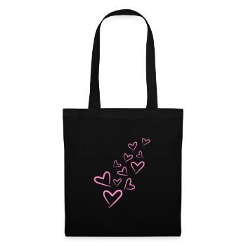 Heart Heart Pattern Pink - Tote Bag - black - Front