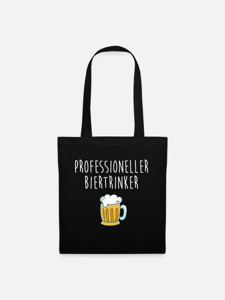 Professioneller Biertrinker - Stoffbeutel - Schwarz