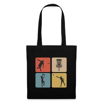 Disc Golf Vintage Sport Design / Idée cadeau - Sac en tissu - noir - Devant