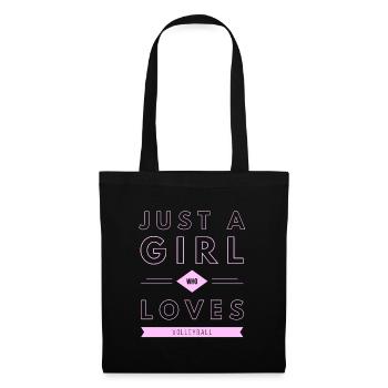 Juste une fille qui aime le volley-ball - Sac en tissu - noir - Devant