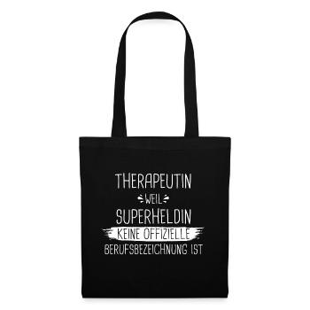 Therapeut Physiotherapeut Physio Beruf Spruch - Stoffbeutel - Schwarz - Vorne
