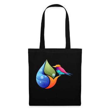 Polygonal Tier farbenfroh geometrie hand birne - Stoffbeutel - Schwarz - Vorne