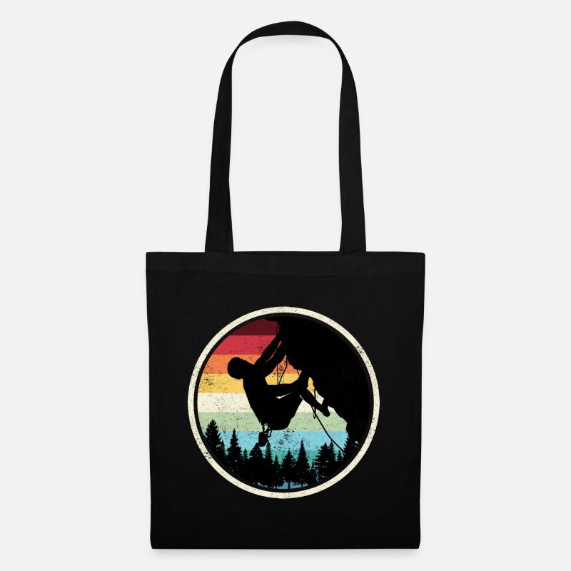 Rainbow Forest Climber Silhouette - Tote Bag - black