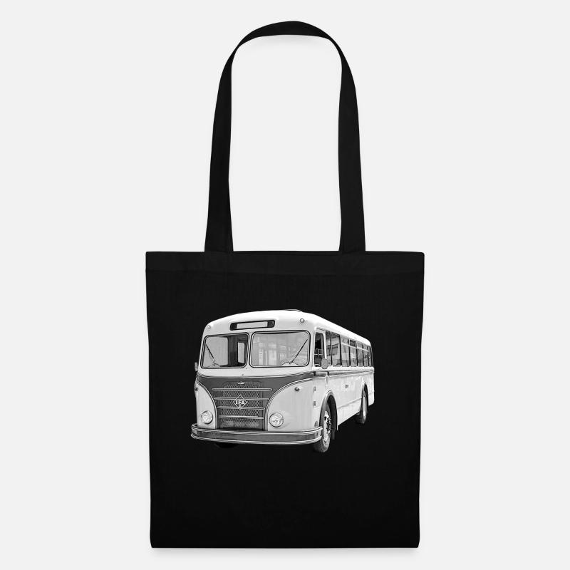 Bus IFA H6B Werdau DDR Oldtimer Ostalgie - Stoffbeutel - Schwarz