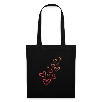 Heart Heart Pattern - Tote Bag - black - Front
