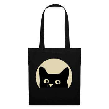 Chat Cat - Sac en tissu - noir - Devant