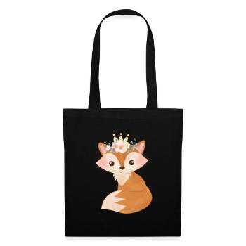 Sweet Fox with Roses Female Fox for Girls - Tote Bag - black - Front