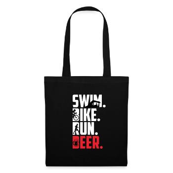 Swim Bike Run Beer Triathlete Gift Triathlon - Sac en tissu - noir - Devant
