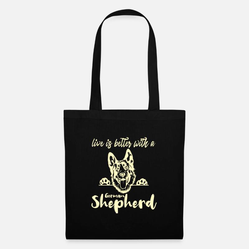 Deutscher Schäferhund - Stoffbeutel - Schwarz