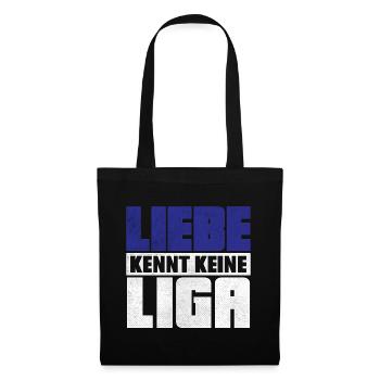 LIEBE KENNT KEINE LIGA | 2.Liga Absteiger Shirt - Stoffbeutel - Schwarz - Vorne