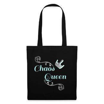 Funny Slogan Shirts, Chaos Queen, Partner Look - Tote Bag - black - Front