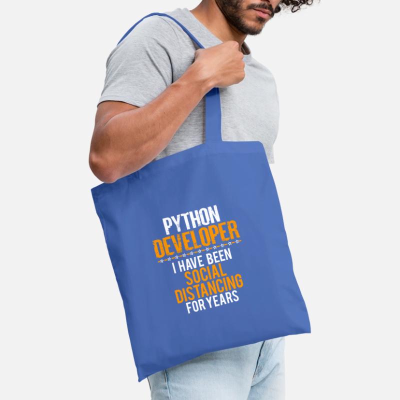 Python Developer Funny Shirt, Nice Sarcastic Tee Sac en tissu