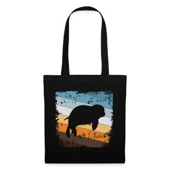 Phoque phoque - Sac en tissu - noir - Devant