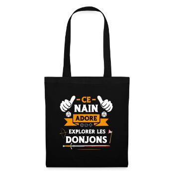 Ce nain adore explorer les donjons - Sac en tissu - noir - Devant