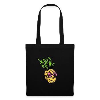 Ananas - Stoffbeutel - Schwarz - Vorne