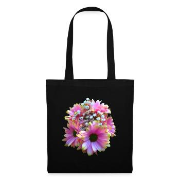 Flower, bouquet, pink flower, floral daisies - Tote Bag - black - Front