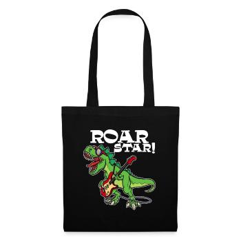 Drôle animal Cool de dinosaures sort - Sac en tissu - noir - Devant