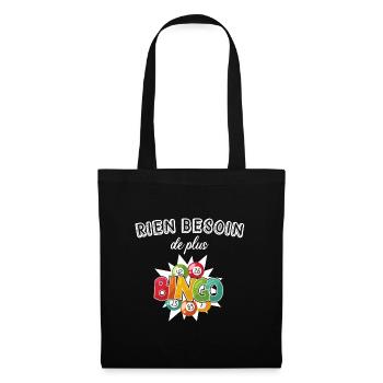 Rien besoin de plus Bingo - Sac en tissu - noir - Devant