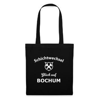 Glück auf Schicht Bochum - Stoffbeutel - Schwarz - Vorne