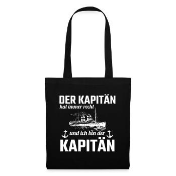 Kapitän Spruch - Stoffbeutel - Schwarz - Vorne
