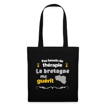 Bretagne humour pour cadeau breton - Sac en tissu - noir - Devant