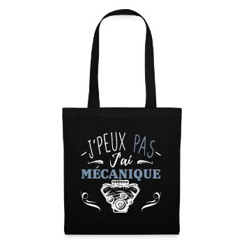 J'peux pas j'ai mécanique - Sac en tissu - noir - Devant