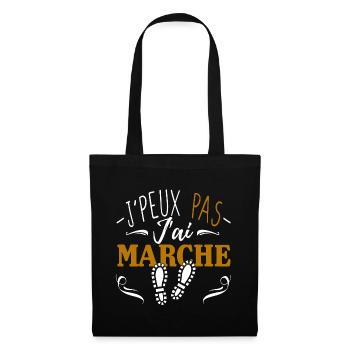 J'peux pas j'ai marche - Sac en tissu - noir - Devant