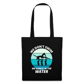 Nageur synchro Nageur Natation synchronisée Drôle - Sac en tissu - noir - Devant