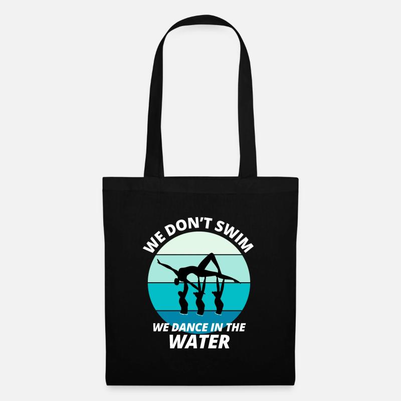 Nageur synchro Nageur Natation synchronisée Drôle - Sac en tissu - noir
