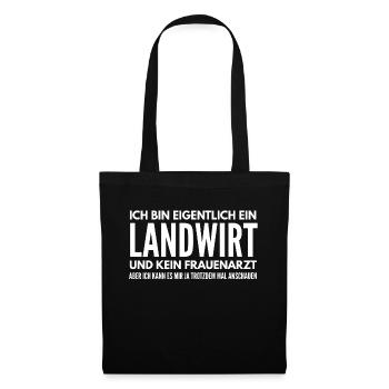 Landwirt dem die Frauen vertrauen - Stoffbeutel - Schwarz - Vorne