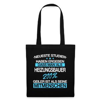 Heizungsbauer Heizungsbau Bauarbeiter Beruf Spruch - Stoffbeutel - Schwarz - Vorne