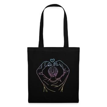 Coeur kpop koreapop KPOP idée cadeau - Sac en tissu - noir - Devant