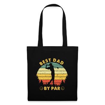 Best Dad By Par Golf Golfing Father Retro Vintage - Tote Bag - black - Front
