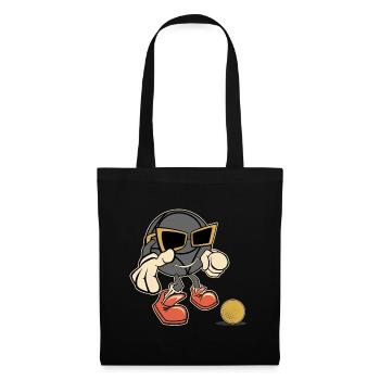 Boulekugel Sonnenbrille Petanque Outfit für Bouler - Stoffbeutel - Schwarz - Vorne