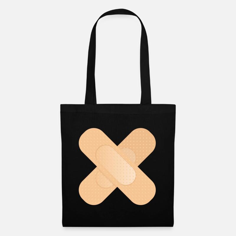Dispositif de fixation croisé comme élément de conception - Sac en tissu - noir