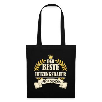 Heizungsbauer Heizungsbau Bauarbeiter Beruf Spruch - Stoffbeutel - Schwarz - Vorne