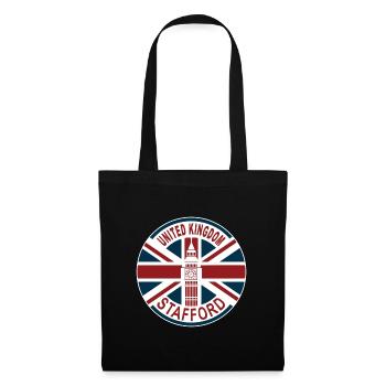 Stafford Royaume-Uni Royaume-Uni Union Jack Drapeau britannique - Sac en tissu - noir - Devant
