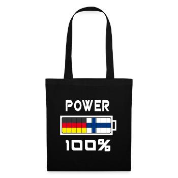 Allemagne et Finlande Power 100% - Sac en tissu - noir - Devant