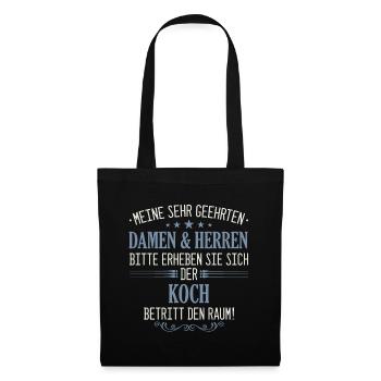 Koch Köche Chefkoch kochen Küche Beruf Spruch - Stoffbeutel - Schwarz - Vorne