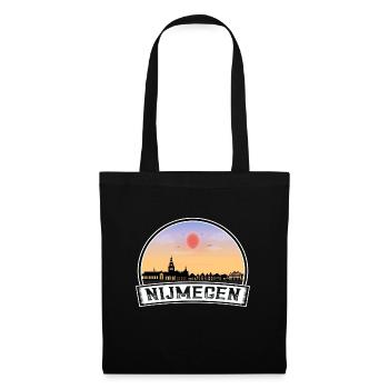 Nimègue Pays-Bas Skyline Vintage Sunset Voyage - Sac en tissu - noir - Devant