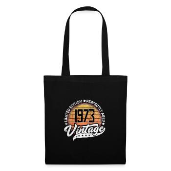 Vintage 1973 Shirt Birthday Limited Edition Shirt - Tote Bag - black - Front
