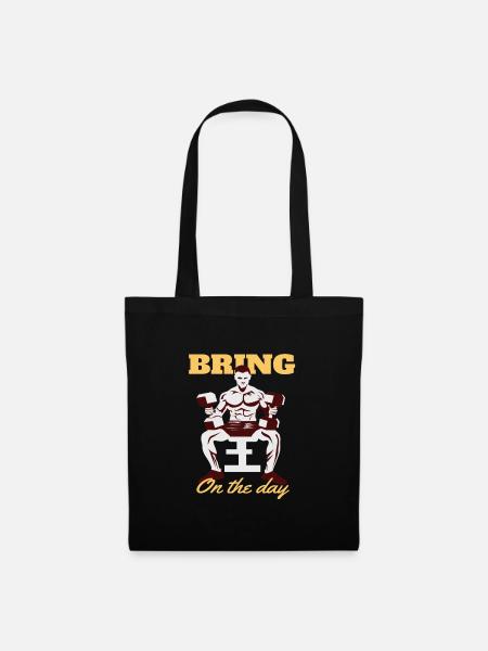 Funny Gym Motivational Quote Lettering Typography - Tote Bag - black