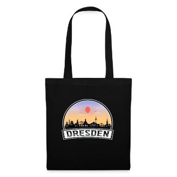 Dresde Allemagne Skyline Vintage Sunset Voyage Souv - Sac en tissu - noir - Devant