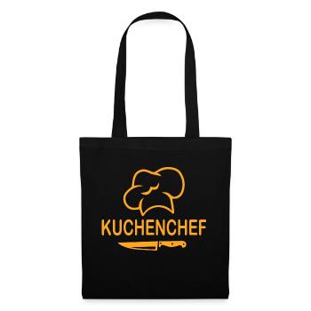 Koch kochen backen - Stoffbeutel - Schwarz - Vorne