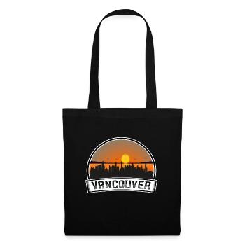 Vancouver Canada Skyline Vintage Sunset Travel Sou - Sac en tissu - noir - Devant