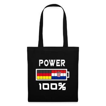 Allemagne et Croatie Power 100% - Sac en tissu - noir - Devant