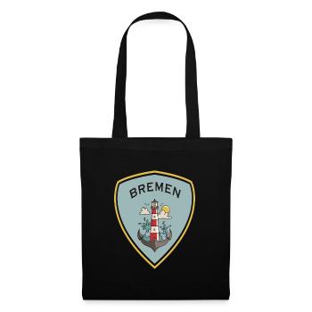 Crête du phare de Brême - Sac en tissu - noir - Devant