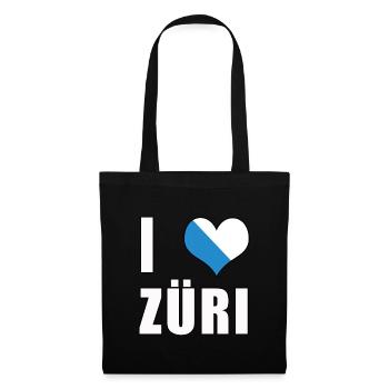 i love Zurich Züri Love Heart Switzerland Gift - Tote Bag - black - Front
